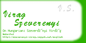 virag szeverenyi business card